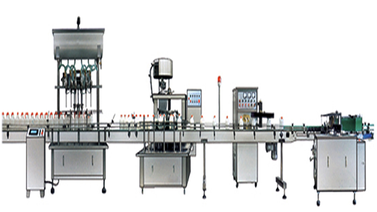 fully automatic production line filling capping sealing linia napełnianie zamykanie uszczelnianie indukcyjne.jpg