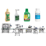 Automatyczna linia do napełniania i etykietowania płynnych nawozów pestycydowych