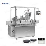 Automatyczna linia do napełniania i zamykania słoików z kremem kosmetycznym