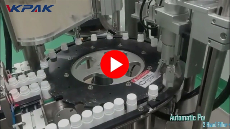 Monoblokowa maszyna do napełniania i zamykania butelek proszkiem