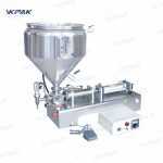 Półautomatyczna pneumatyczna maszyna do napełniania gęstych sosów i kremów z mieszaniem