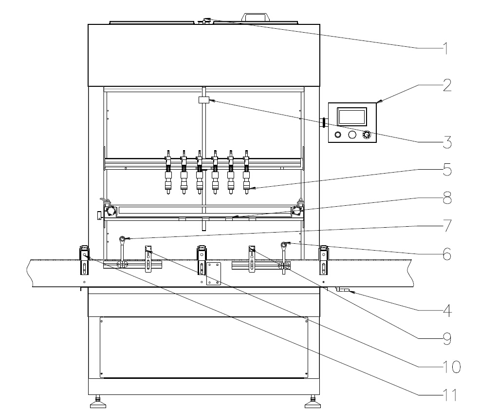 drawing of overflow filling machines maszyna do napełniania przelewem automatyczna.jpg
