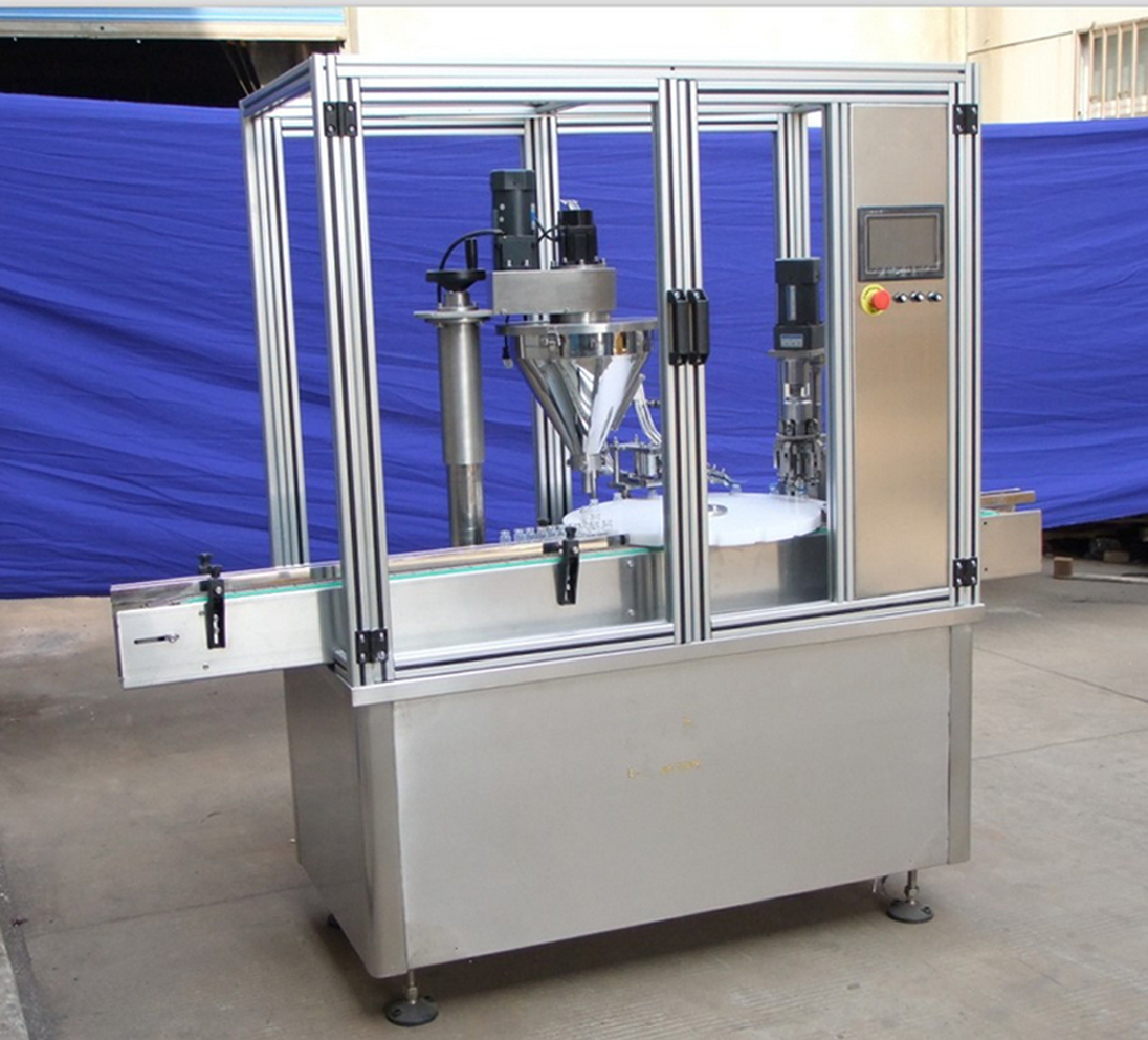 powder filler capper machine urządzenie do napełniania proszkiem i zamykania.jpg