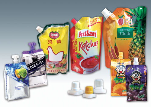 spout bags after filling worki napełniane pojedynczym lejem z zasobnikiem .jpg